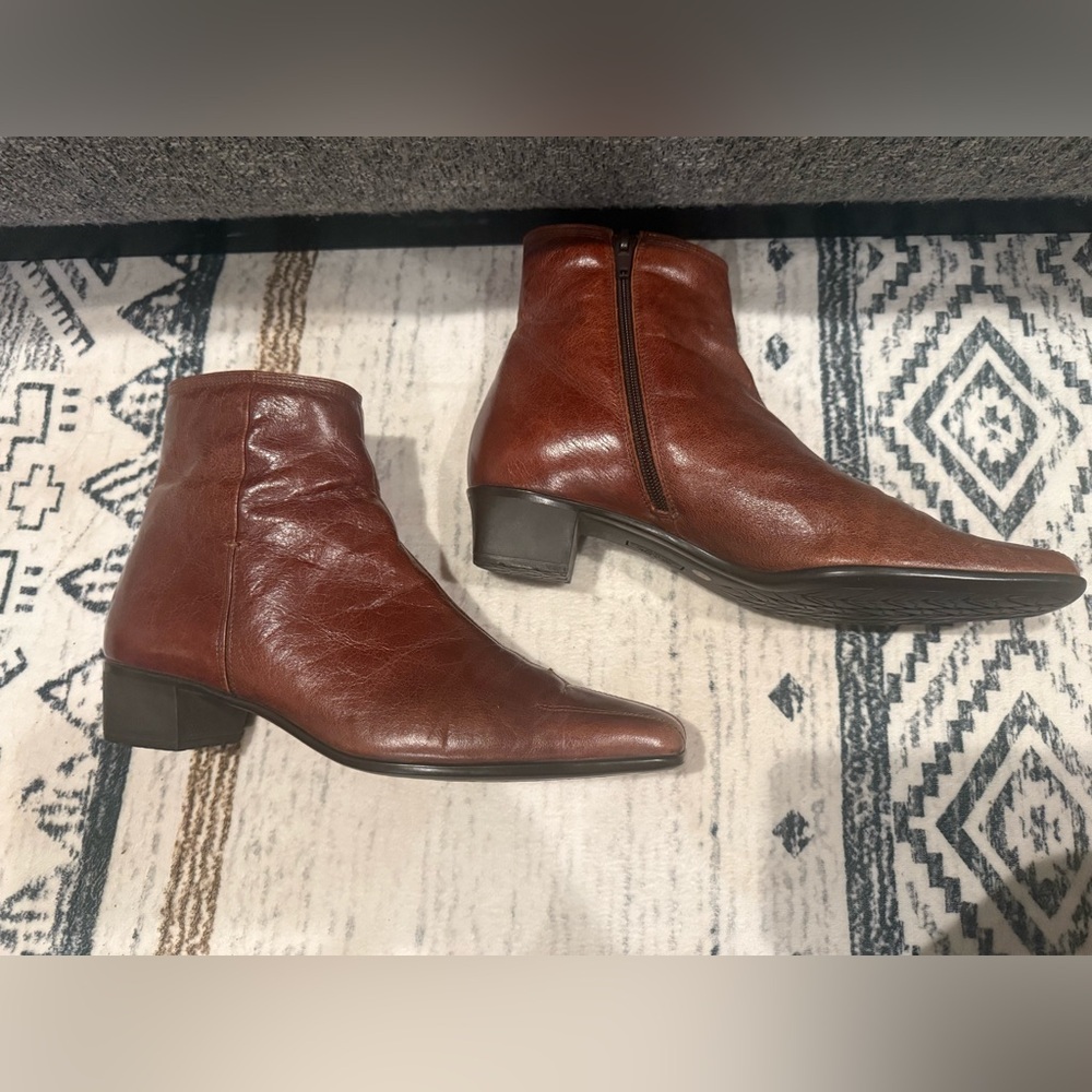 Brown Leather Ankle Boots-Sesto Meucci - Picture 2 of 9
